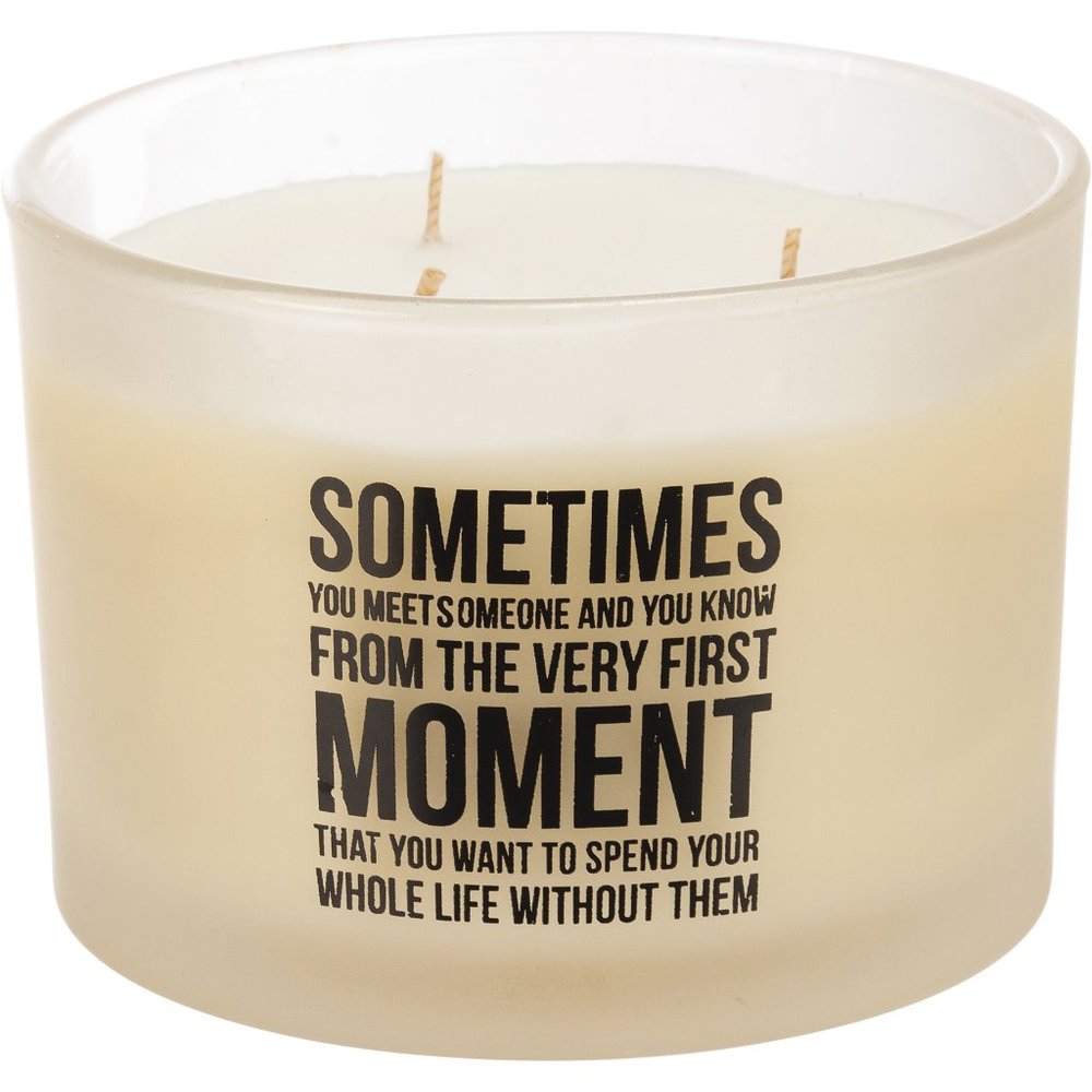 Bergamot Scented Soy Wax Candle in Frosted Glass - Whole Life Without Them NEW